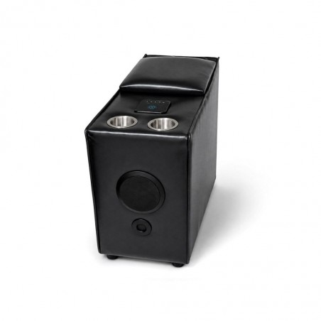 Storage Audio Console Unit Vegan Leather Black