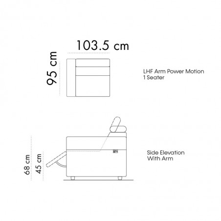 Henley Modular LHF Arm Power Motion 1 Str