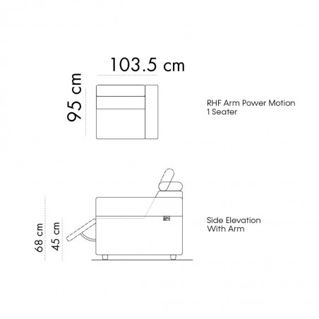 Henley Modular RHF Arm Power Motion 1 Str