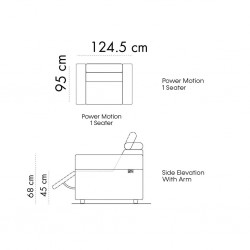 Henley Modular Chair Power Motion 1 Str