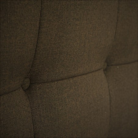 Gustavia Bed 160x200 cm Brown Fabric