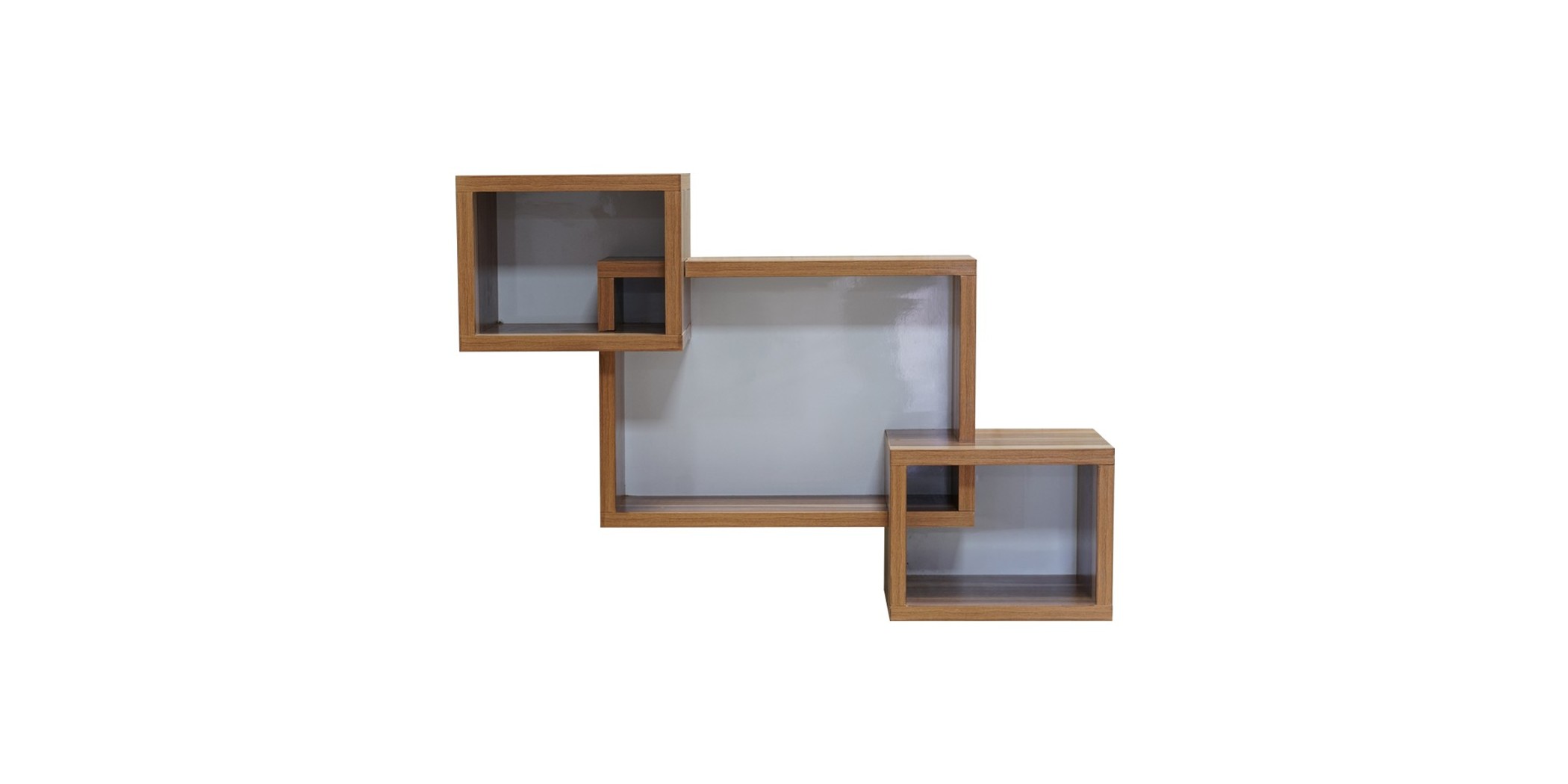 3-square overlapping wall shelves Melamine MDF Ref FC215