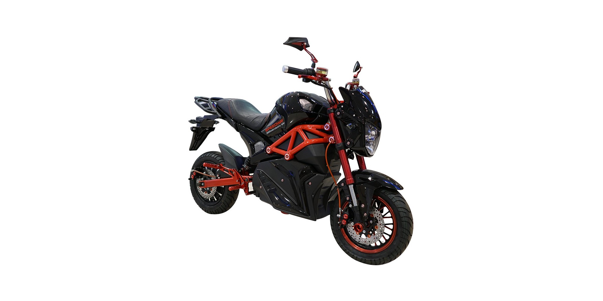 Speedway A12 2000 Watts (2Kw) Electric Motorcycle Black Bike