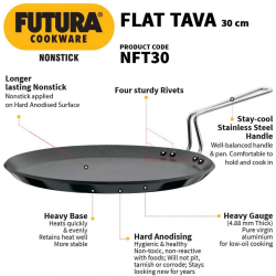 Futura Q40 30cm 4.88mm Flat Non Stick Tava