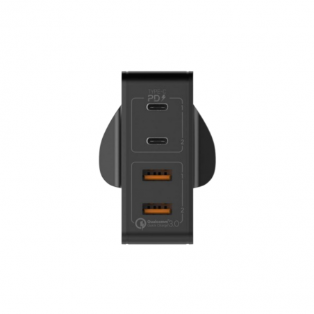 Momax ONGPlug 4-Port Fast Charger Black