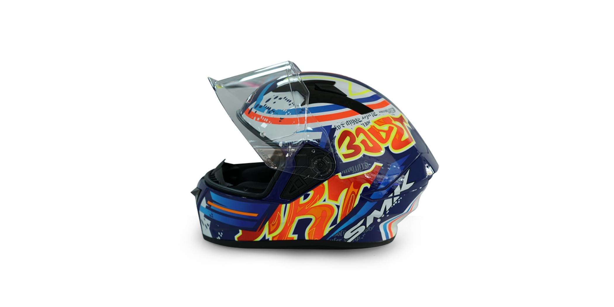 SMK Stellar GL537 blue F/F W/G Helmet 06667