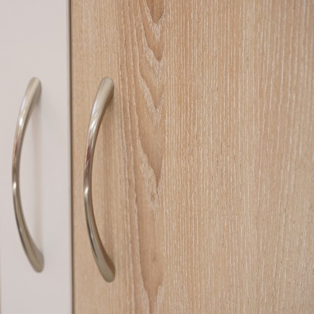 Neo Wardrobe 4 Doors Oak and White MDF