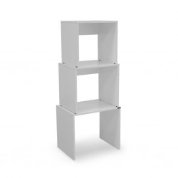 Hawaii Set of 3 Side Tables High Gloss White Color