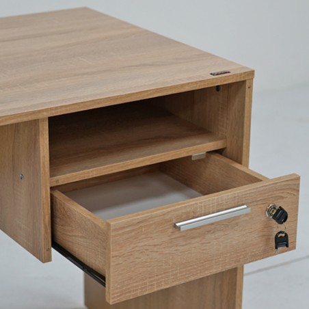 Concept Office Desk Sonoma/High Gloss White Color