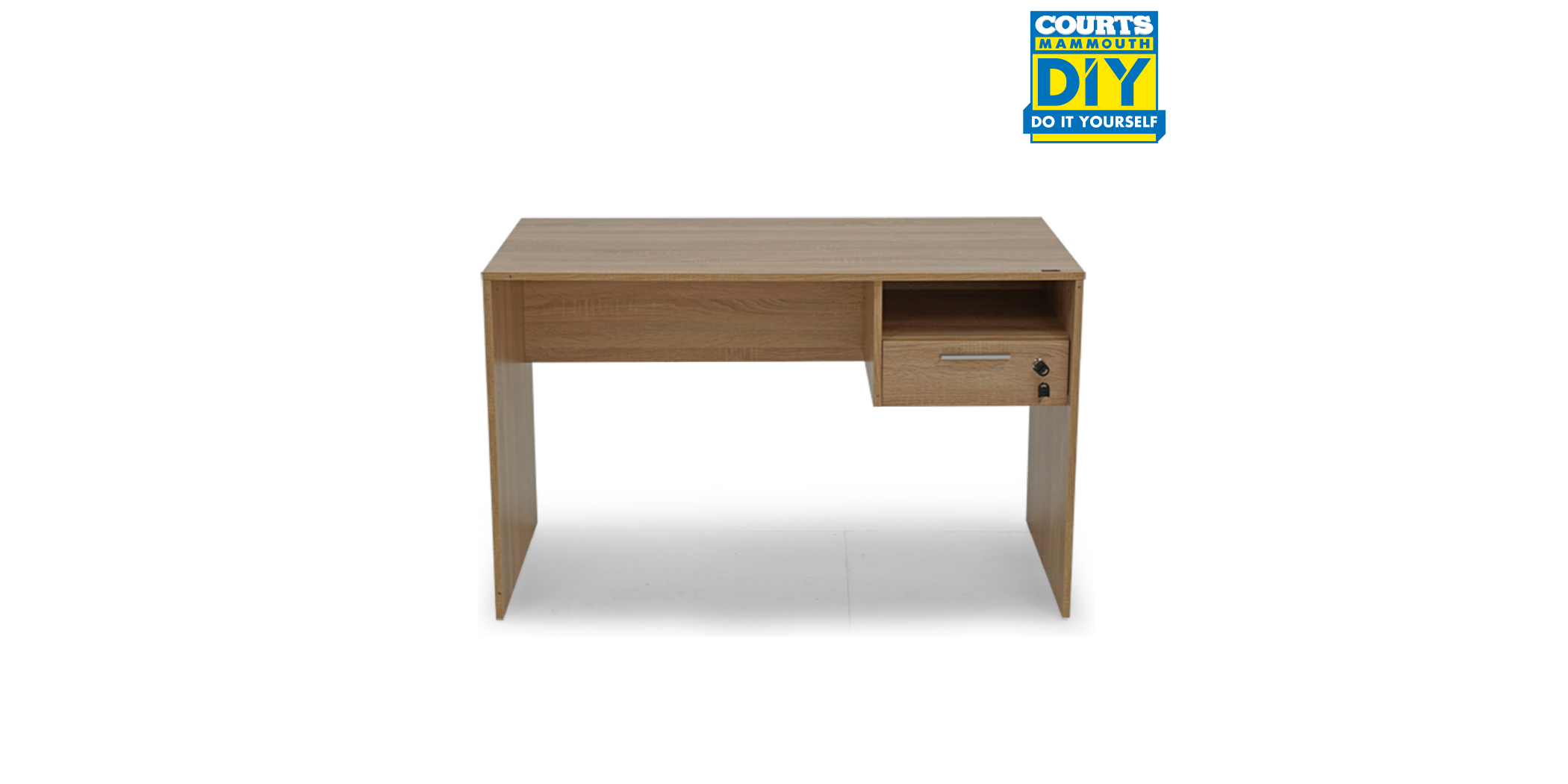 Concept Office Desk Sonoma/High Gloss White Color