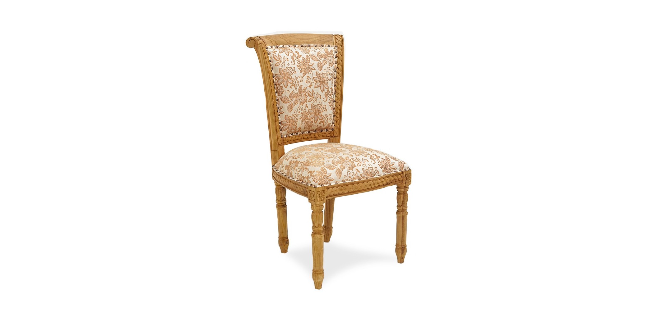 Azzona Dining Chair In Teak W/Fabric Cushion Seat