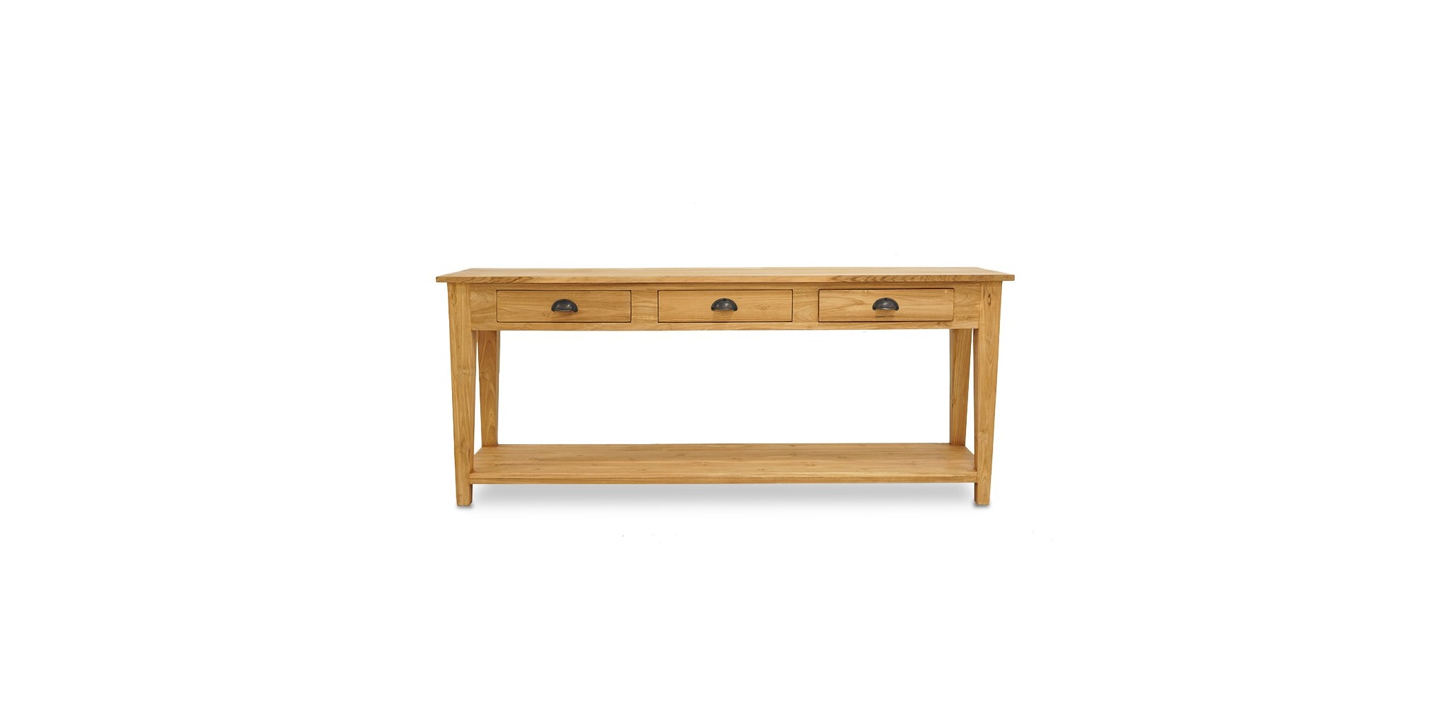 Parco Console Table W/3 Drawers In Teak