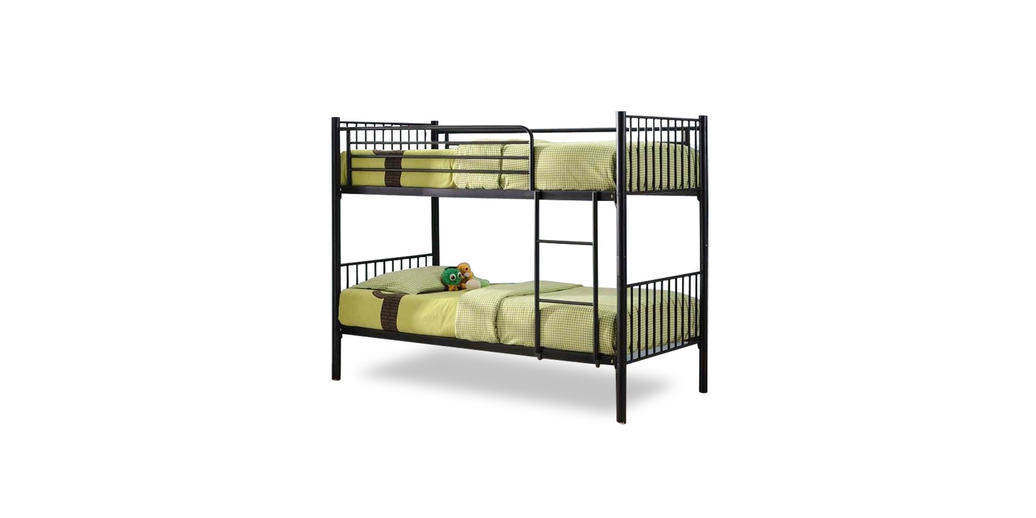 Lily Bunk Bed 90x190 cm Black Metal