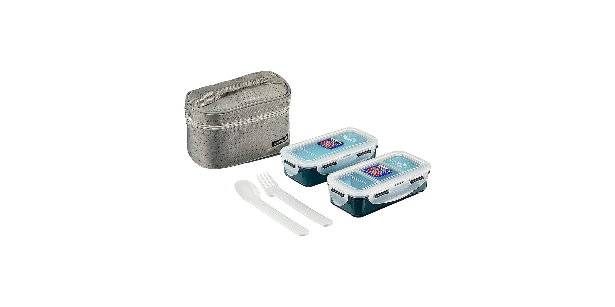 Lock & Lock HPL752DG Gray 2pcs Set Lunch Bag "O"