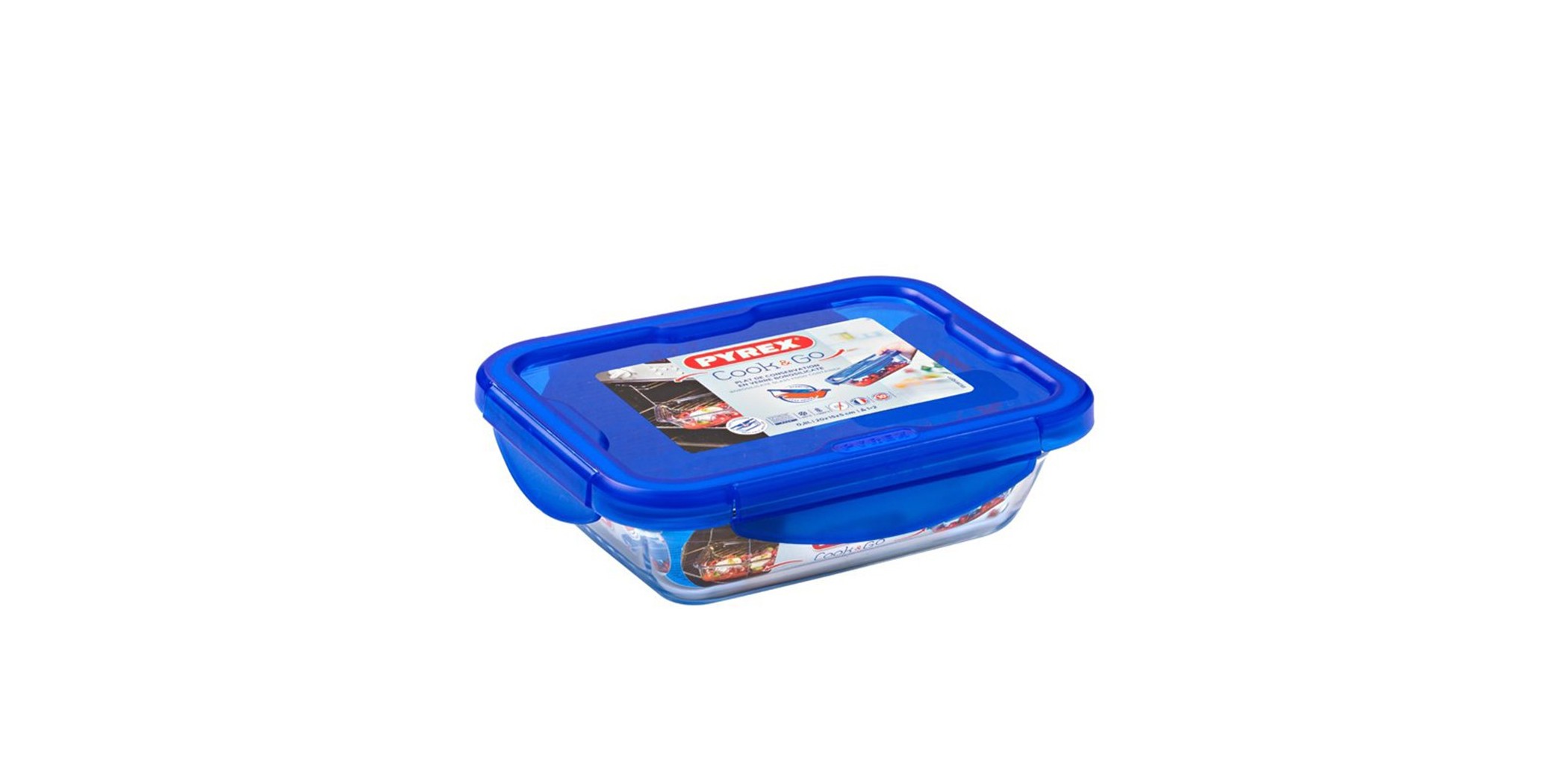 Pyrex COOK AND GO 20x15 Small Rectangle Dish With Plastic Lid "O"