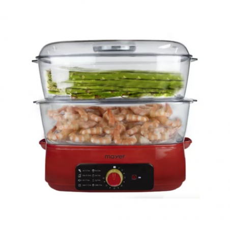 Mayer MMFS28D 28L Red Food Steamer
