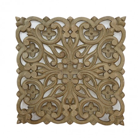 Sculpt Flower Pattern Wall Decor 60x60cm MDF
