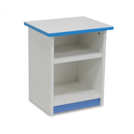 Alpha Night Table MDF White & Blue