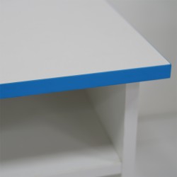 Alpha Night Table MDF White & Blue