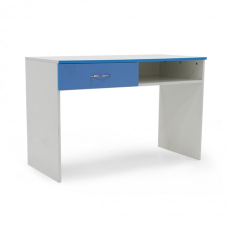 Alpha Office Table MDF White & Blue