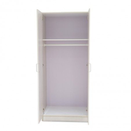 Elsa Wardrobe 2 Doors With Hanger MDF Grey