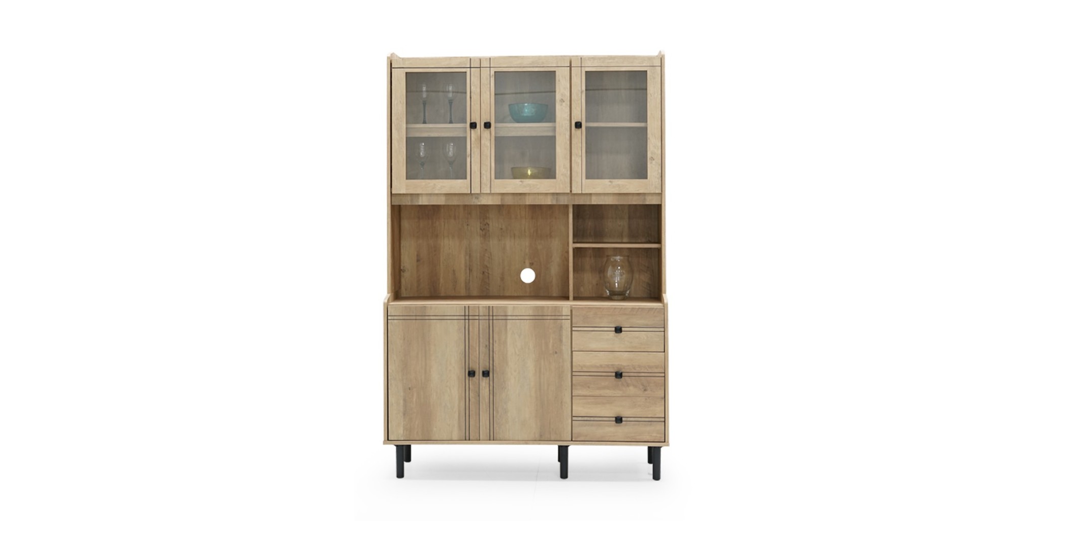 Rivoli Kitchen Cabinet 5 Doors Summer Oak PB