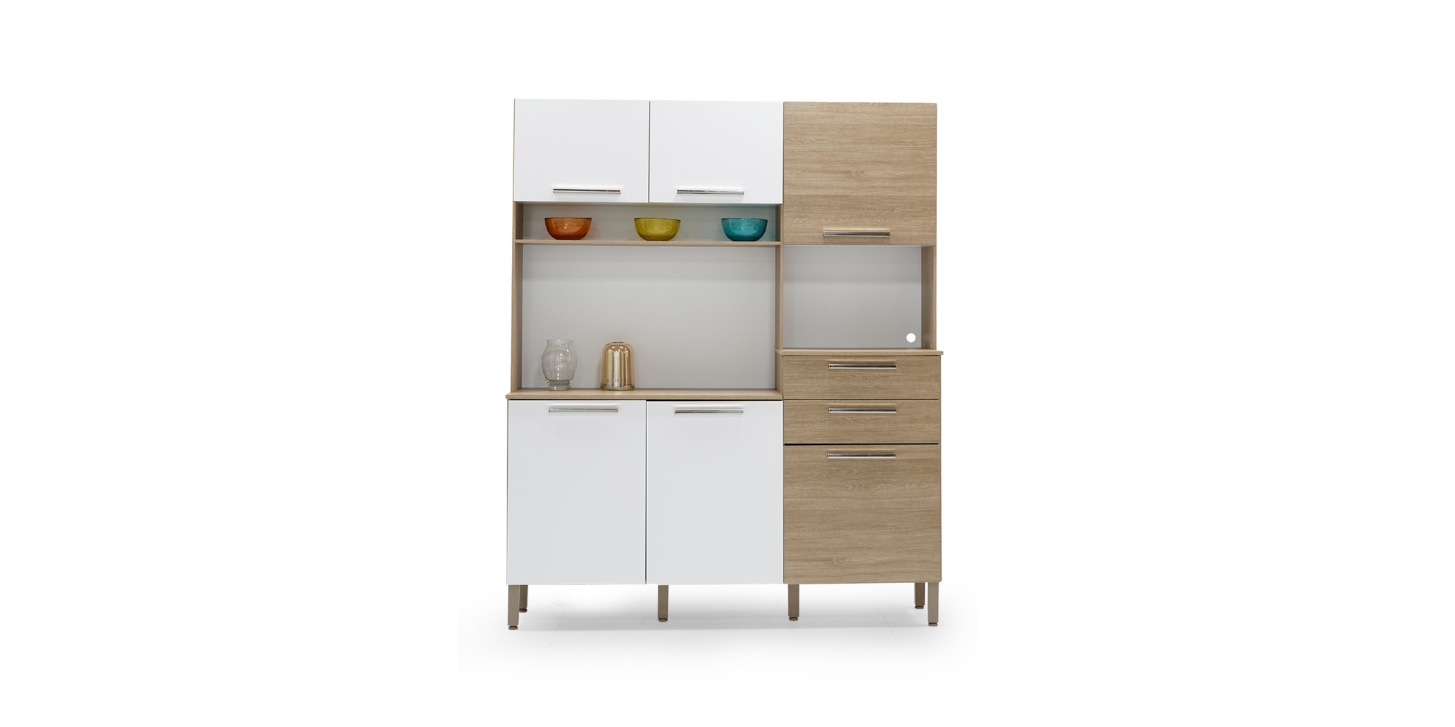 Montesa Kitchen Cabinet Nogal White