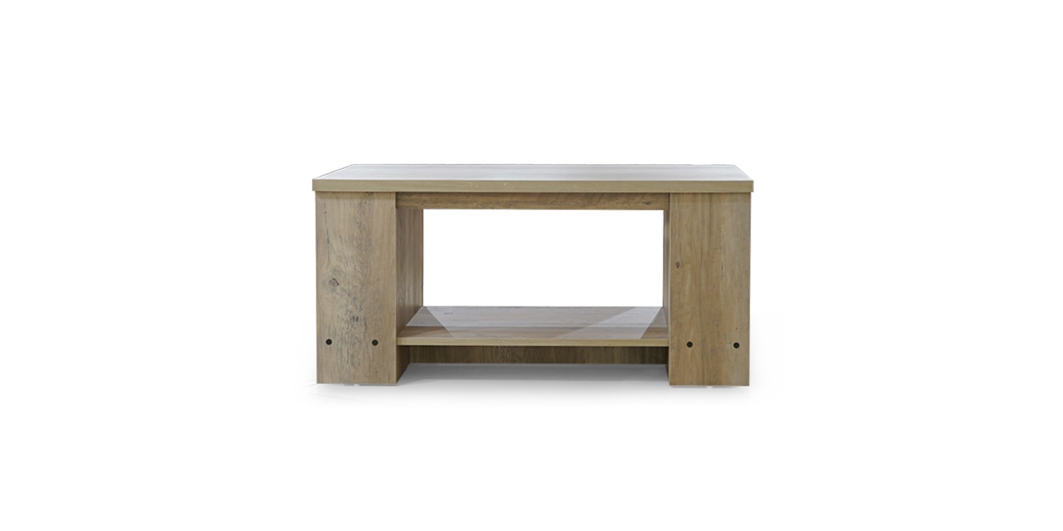 Aqua Coffee Table Rustic Oak Particle Board