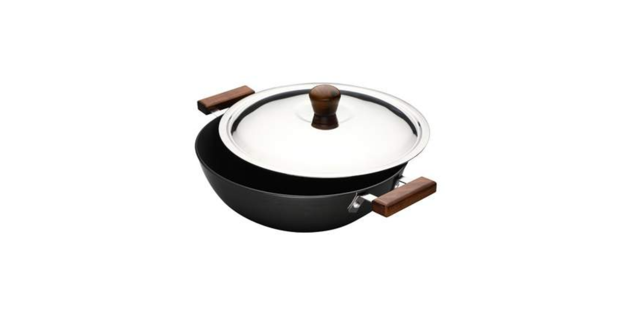 Wonderchef WON157 Ebony 28cm HA Wok With Lid 63152545 2YW