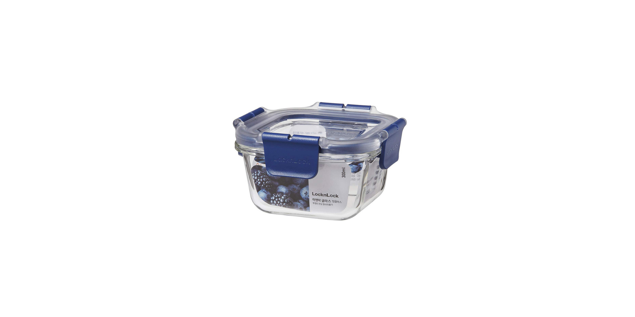 Lock & Lock LBG205 300ml Square Topclass Ovenglass Borosilicate 121 x 121 x 68mm HC337 "O"