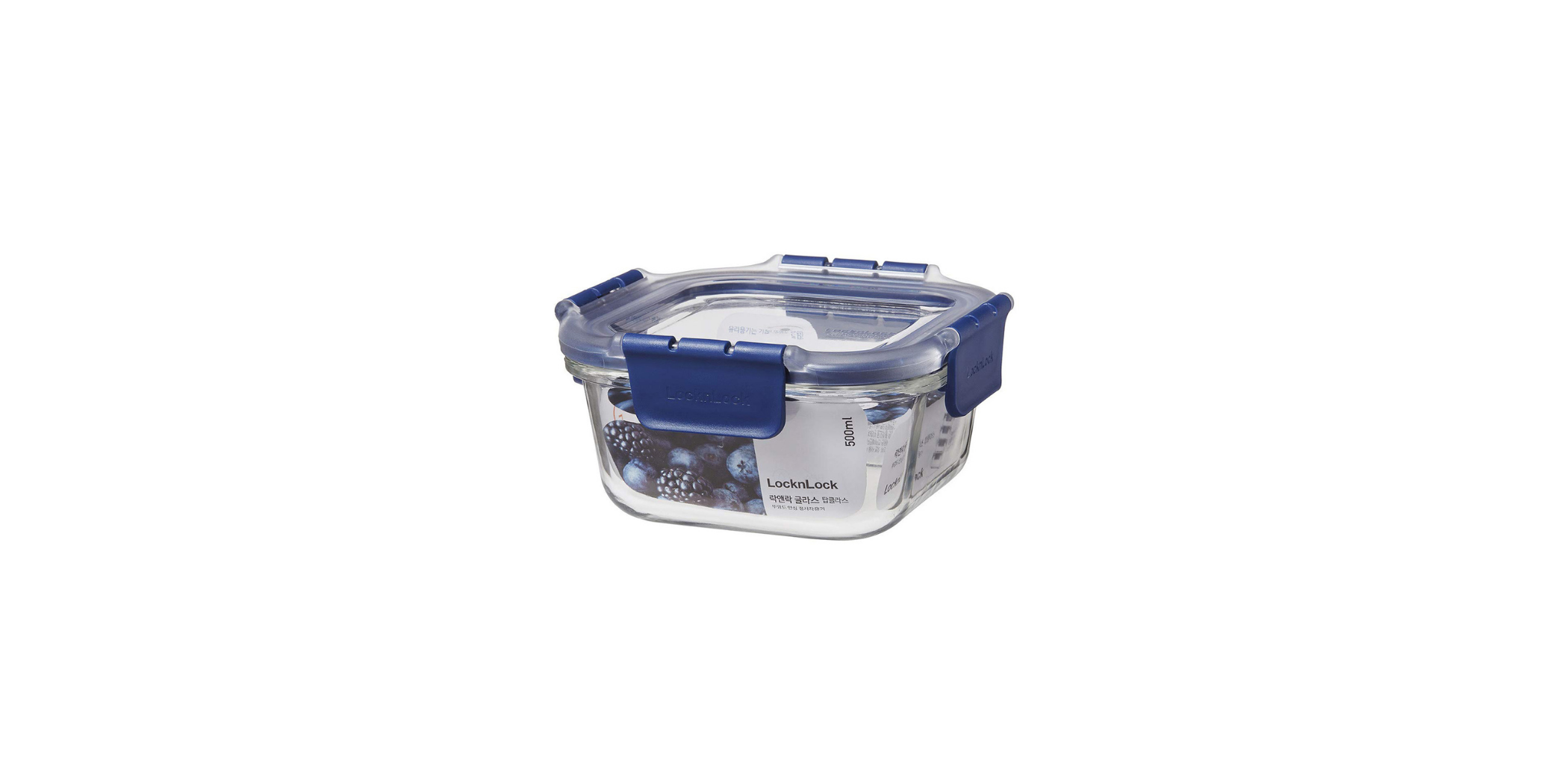 Lock & Lock LBG214 500ml Square Topclass Ovenglass Borosilicate 141 x 141 x 69mm HC338 "O"