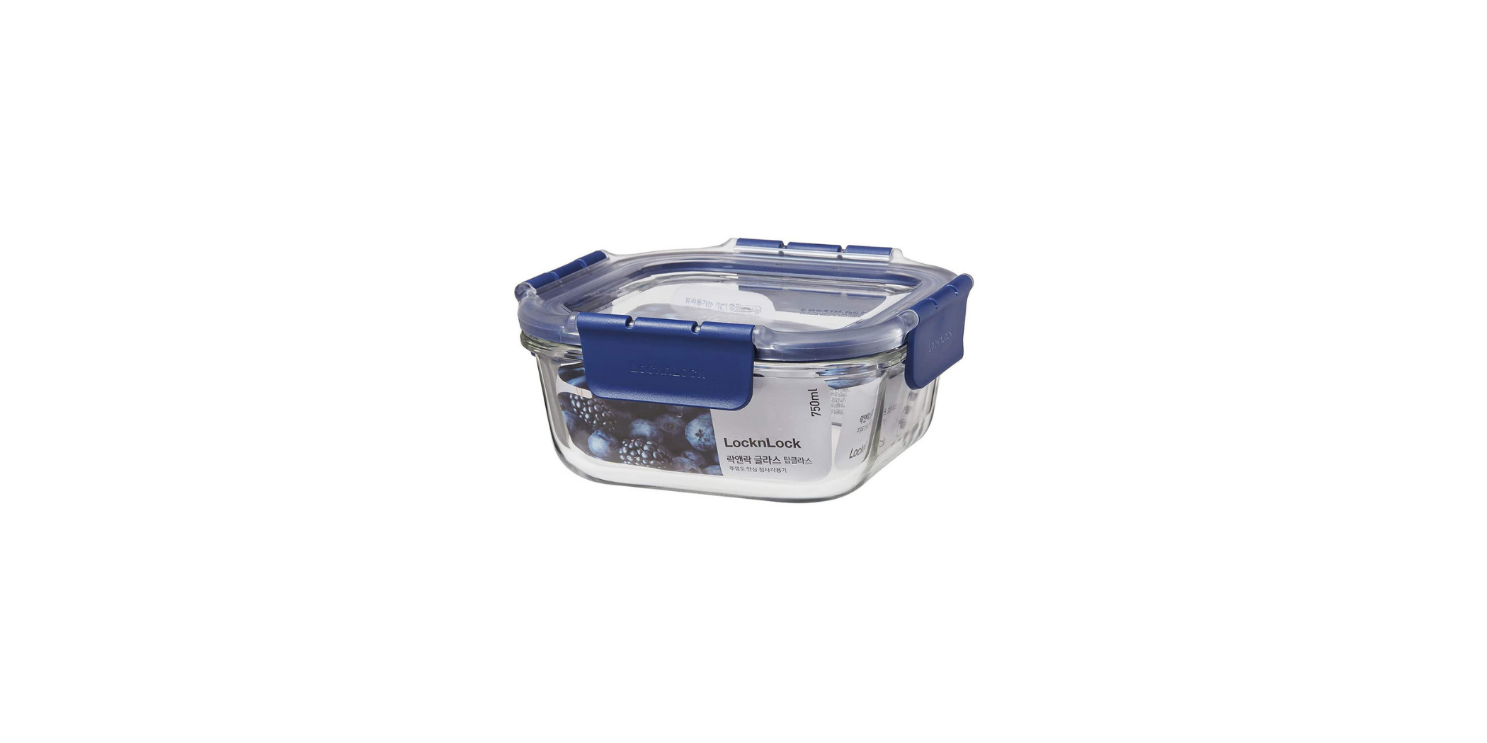 Lock & Lock LBG224 750ml Square Topclass Ovenglass Borosilicate 161 x 161 x 72mm HC339 "O"