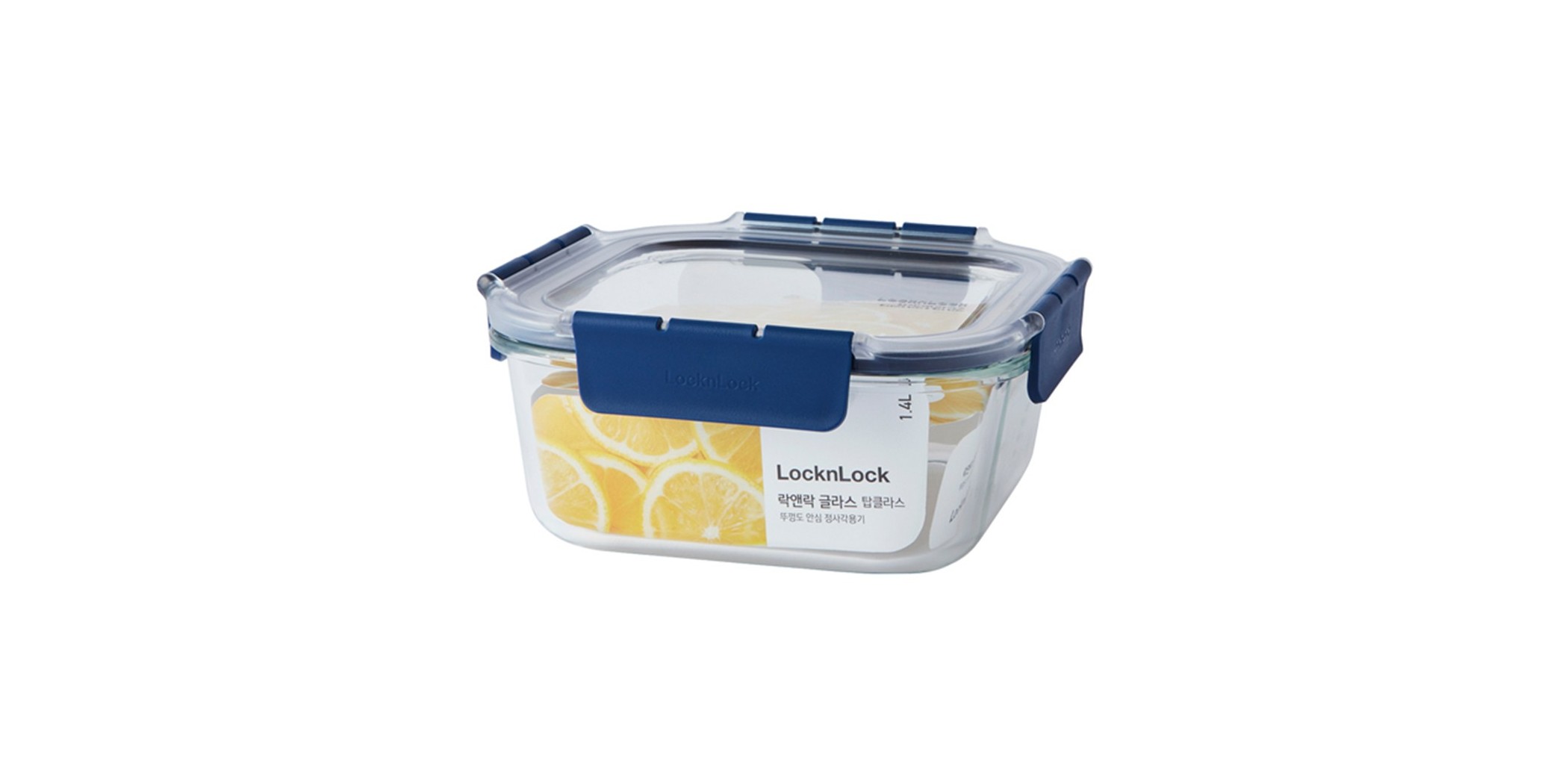 Lock & Lock LBG234 1400ml Square Topclass Ovenglass Borosilicate 189 x 189 x 84mm HC341 "O"