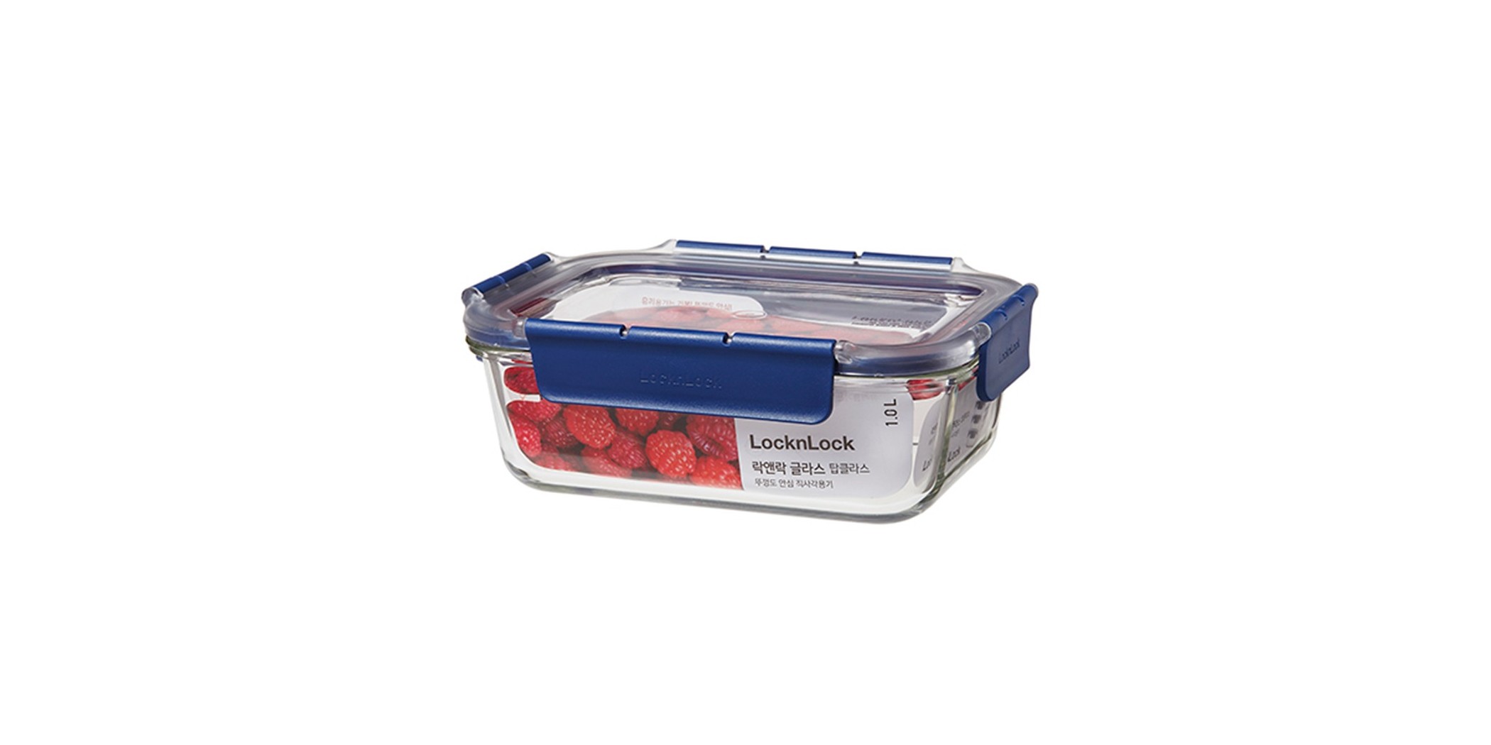 Lock & Lock LBG445 1L Rectangle Topclass Ovenglass Borosilicate 207 x 156 x 74mm HC344 "O"