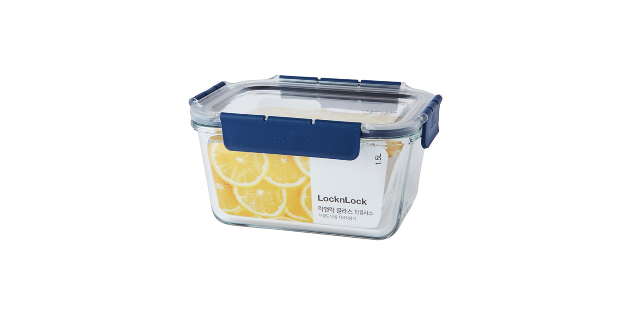 Lock & Lock LBG449 1500ml Rectangle Topclass Ovenglass Borosilicate 207 x 157 x 106mm HC345 "O"
