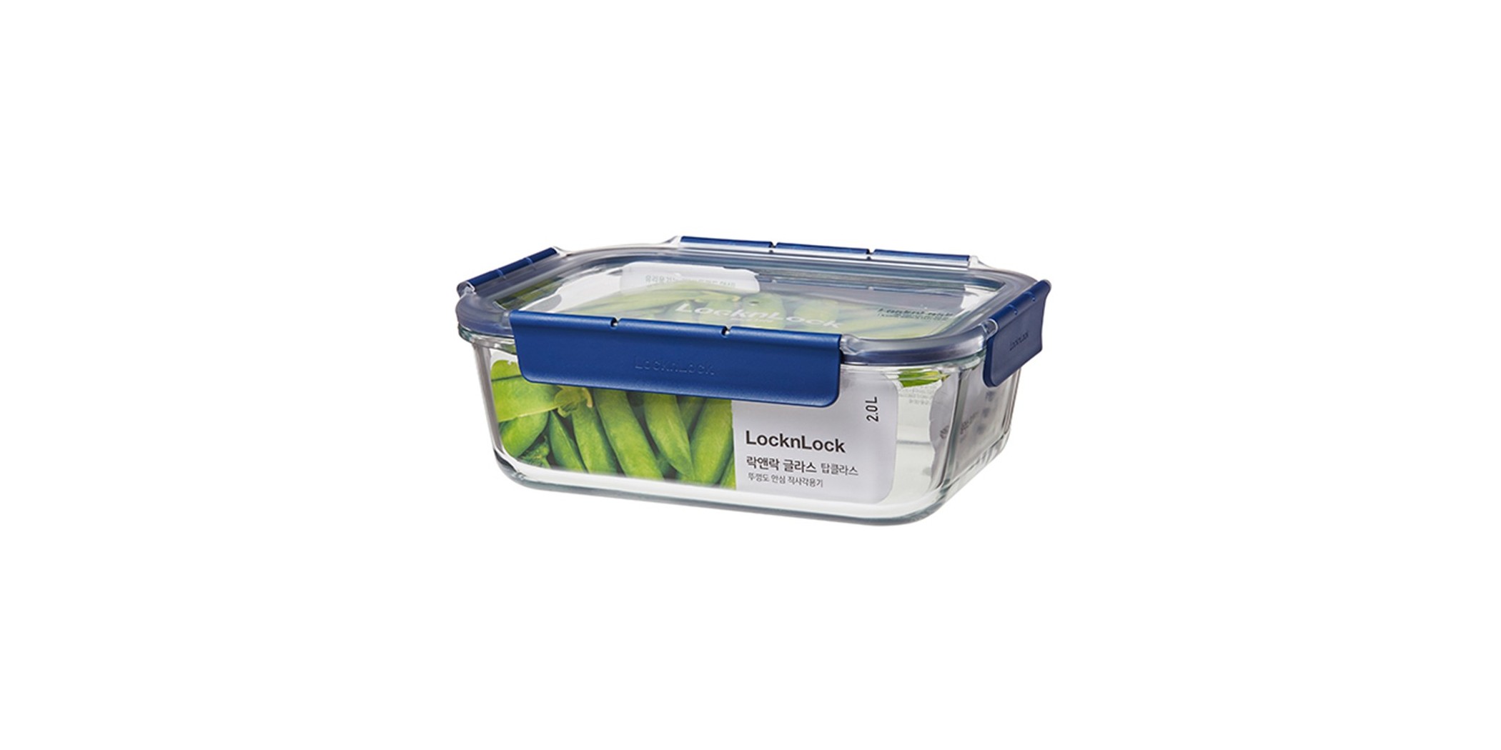 Lock & Lock LBG455 2L Rectangle Topclass Ovenglass Borosilicate 253 x 193 x 90mm HC347 "O"