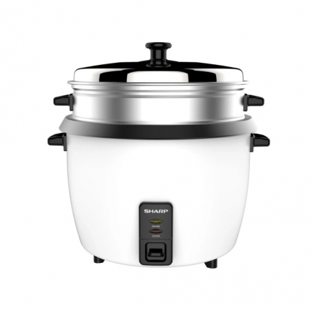 Sharp KS-H288S-W3 2.8L Rice Cooker + Steel Lid + Steamer