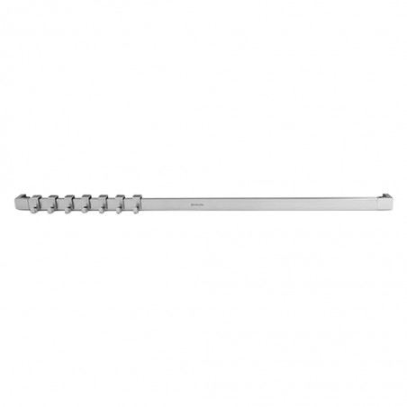 Brabantia 460005 60cm/23.6 in Matt Steel Wall Rail - 7 Hooks 5YW "O"