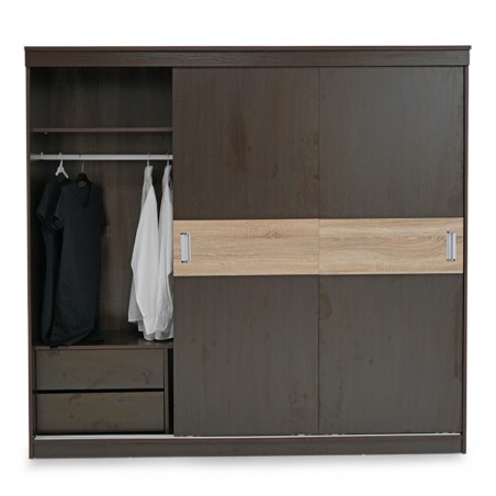 Odero Wardrobe 3 Doors Sliding Melamine MDF