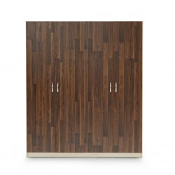 Tripoli Wardrobe 4 Doors MDF Kiaat and Creamywood