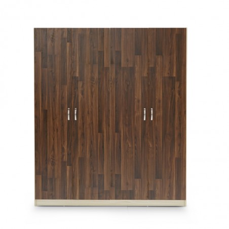 Tripoli Wardrobe 4 Doors MDF Kiaat and Creamywood