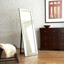 Floor Mirror W/Stand MDF Silver Finish W90x H180 cm JC-MN227