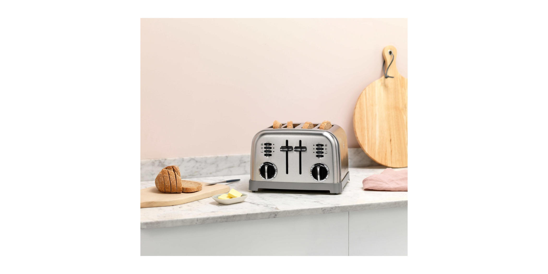 Cuisinart CPT180E 4 Slice Toaster, 4 snede(s) broodrooster, geborsteld roestvrij staal