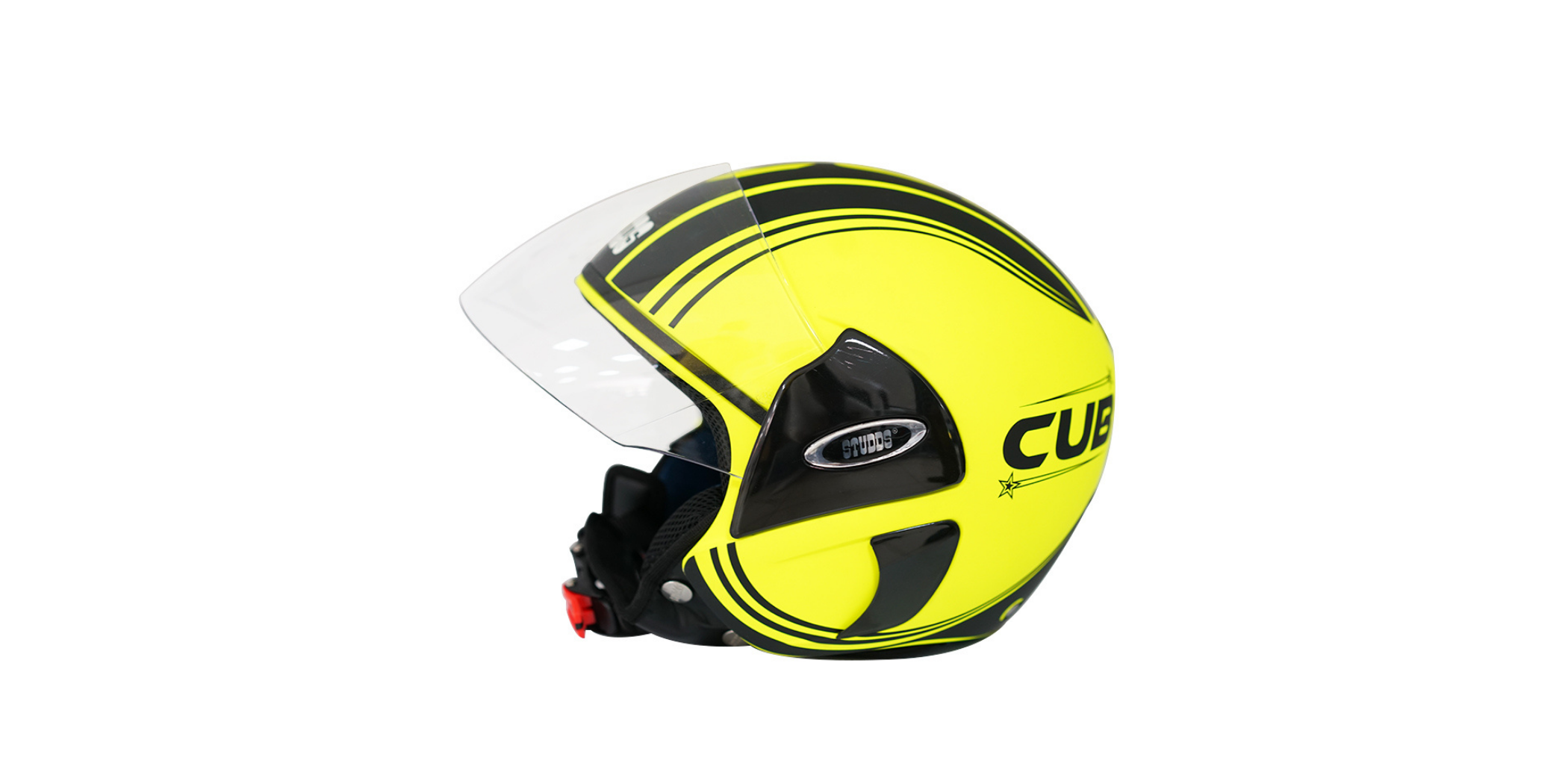 Studds Cub D4 Matt Neon Yellow N9 06983  Helmet