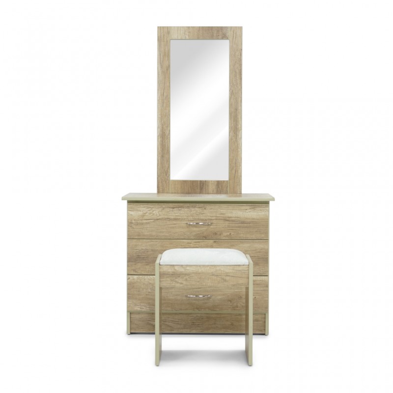 Venlo Dressing Table+Pouf MDF Maroon Venlo Dressing Table+Pouf MDF Maroon