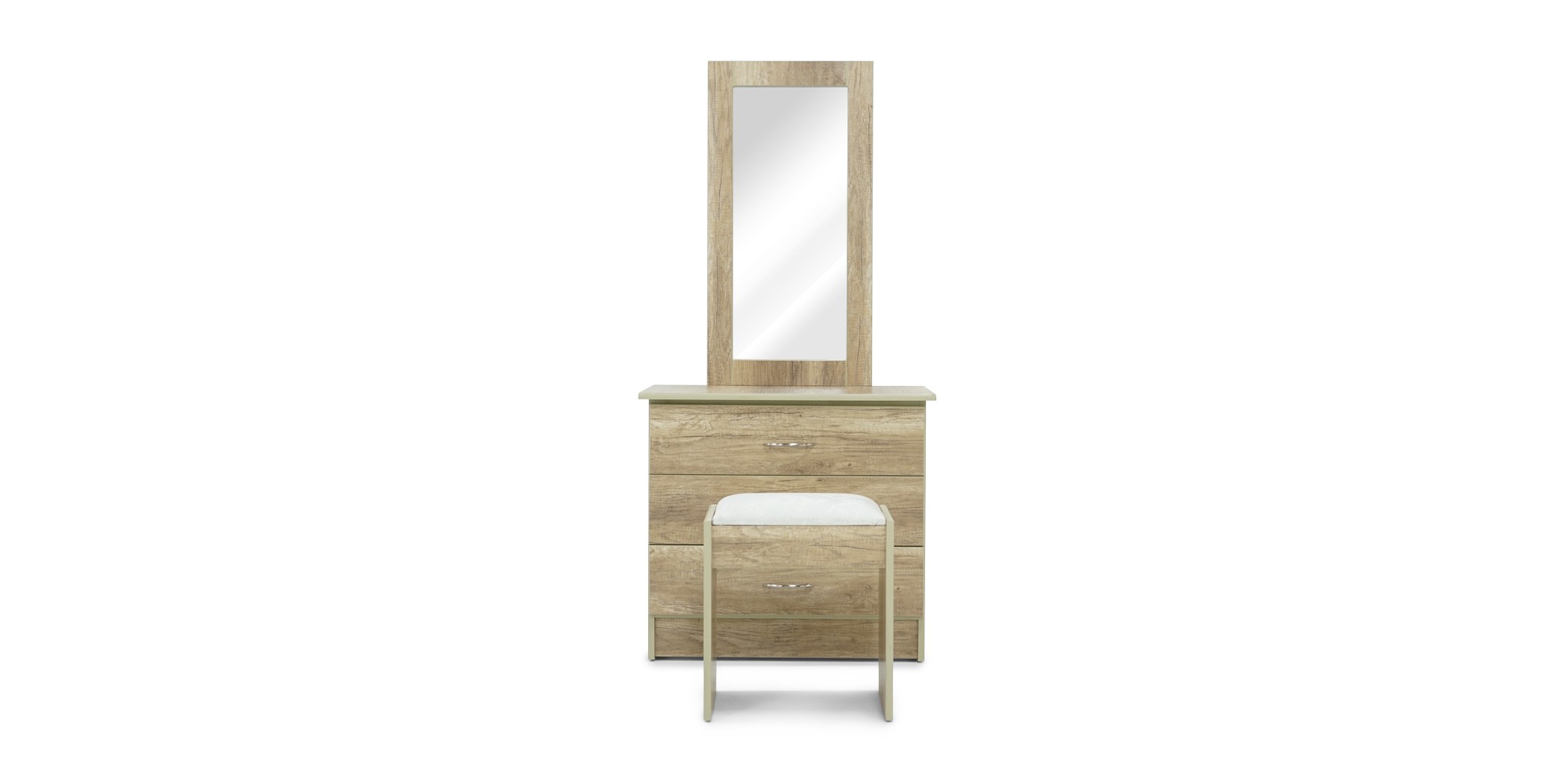 Venlo Dressing Table+Pouf MDF Maroon