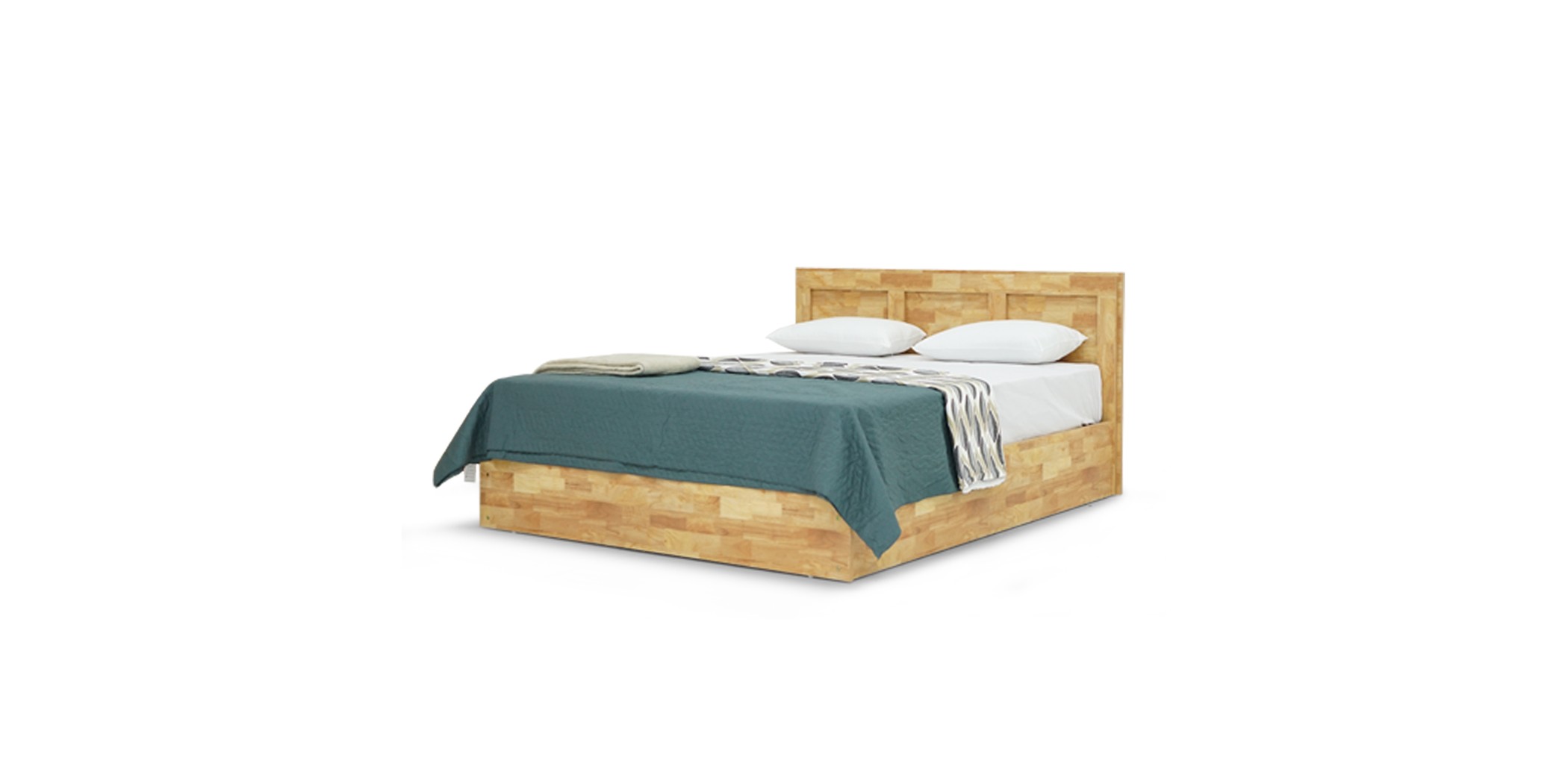 Walton Bed 150x190 cm MDF Joint Wood Grey