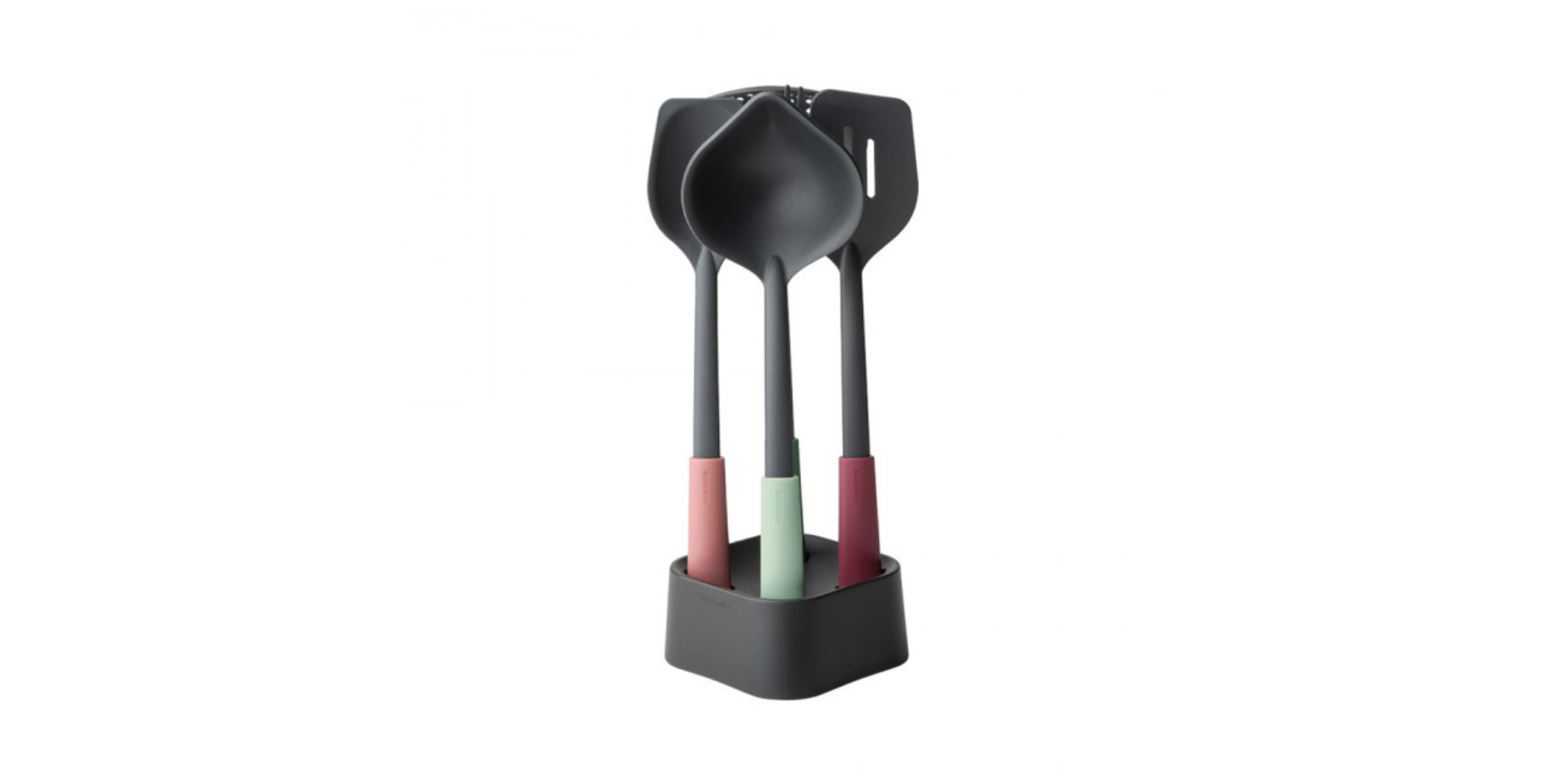 Brabantia 123184 TASTY+ Mixed Kitchen Utensils Set + Stand 5YW "O"