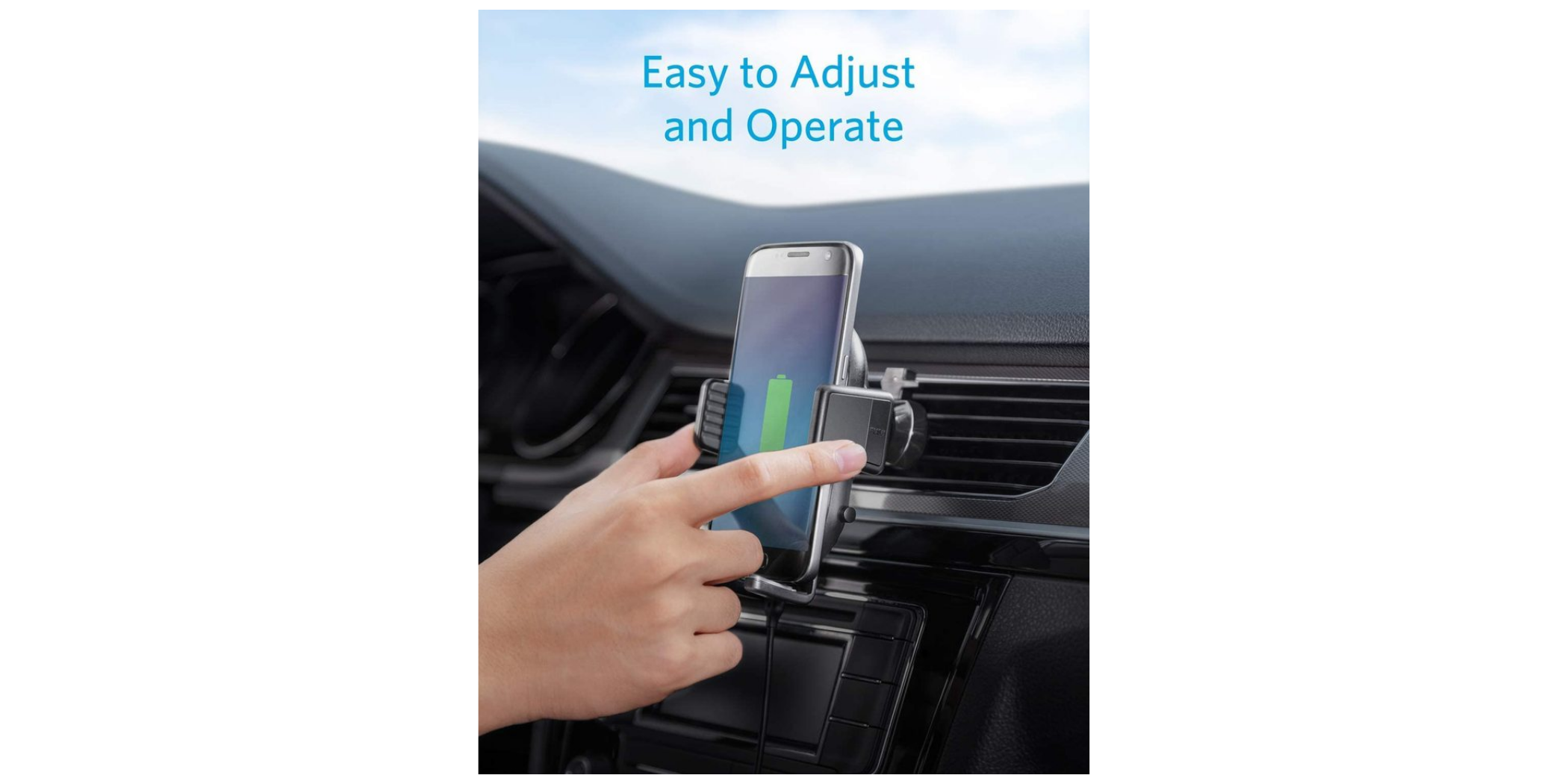 Anker PowerWave 7.5 Car Mount with 2Port