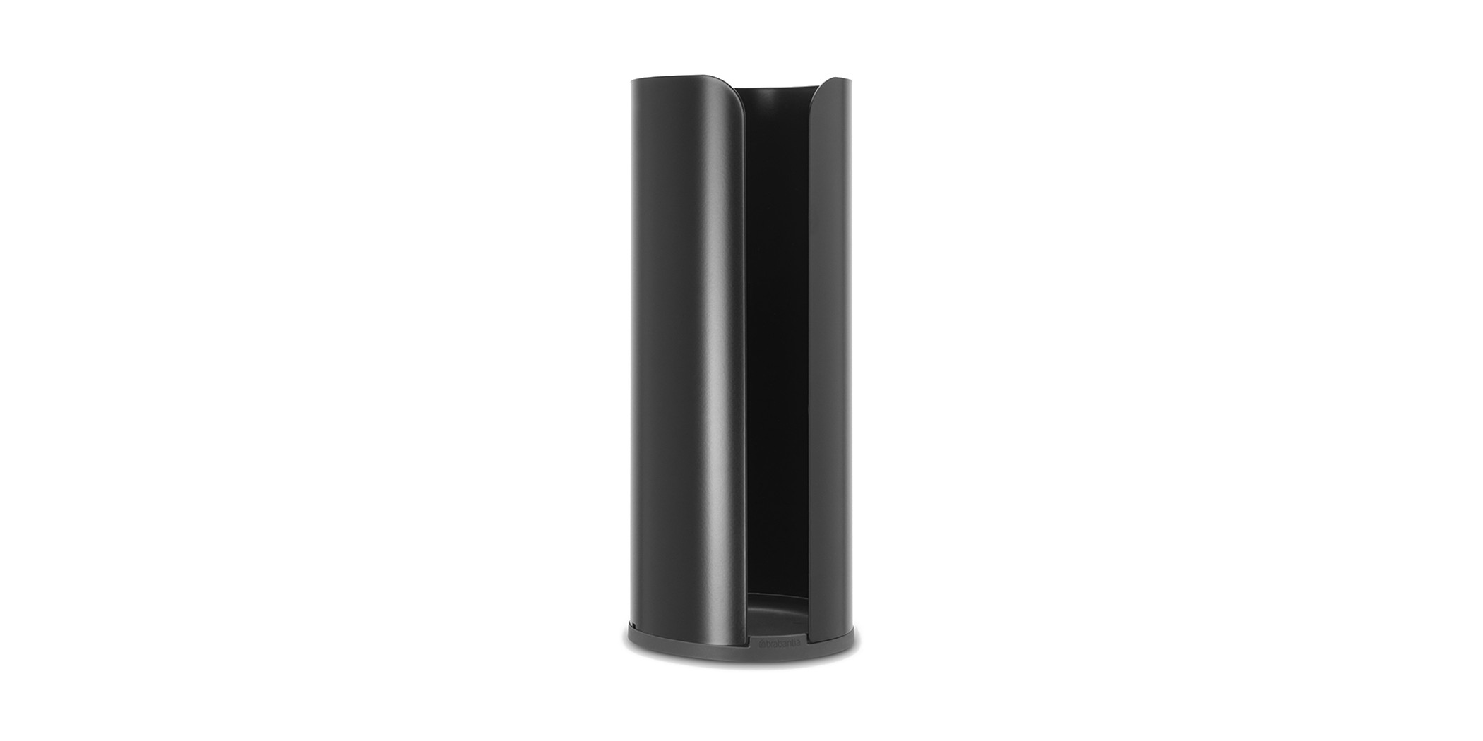 Brabantia 280504 ReNew Matt Black Toilet Roll Dispenser 10YW "O"